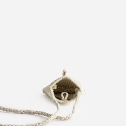 Texto Petite Maroquinerie^Pochette à téléphone en macramé BEIGE