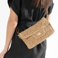 Eram Pochettes|Sacs À Main^Pochette paille tressée BEIGE