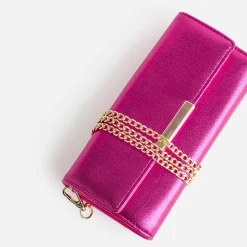 Eram Petite Maroquinerie^Pochette fuchsia métallisée ROSE