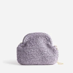 Eram Pochettes|Sacs À Main^Pochette minaudière lilas en paille papier VIOLET