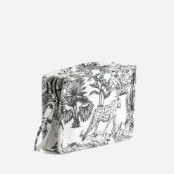 Texto Pochettes|Petite Maroquinerie^Pochette e jacquard à motif jungle NOIR