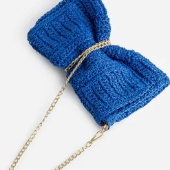 Eram Pochettes|Sacs À Main^Pochette souple e en paille BLEU