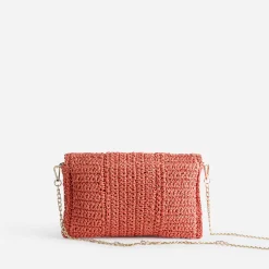 Eram Pochettes|Sacs À Main^Pochette souple en paille ORANGE