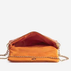 Texto Sacs À Main^Pochette métallisé matelassée ORANGE