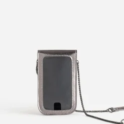 Texto Pochettes|Petite Maroquinerie^Pochette téléphone tactile gris métallisé ARGENT