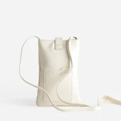 Eram Petite Maroquinerie^Pochette-téléphone écrue bi-matière tressée BEIGE