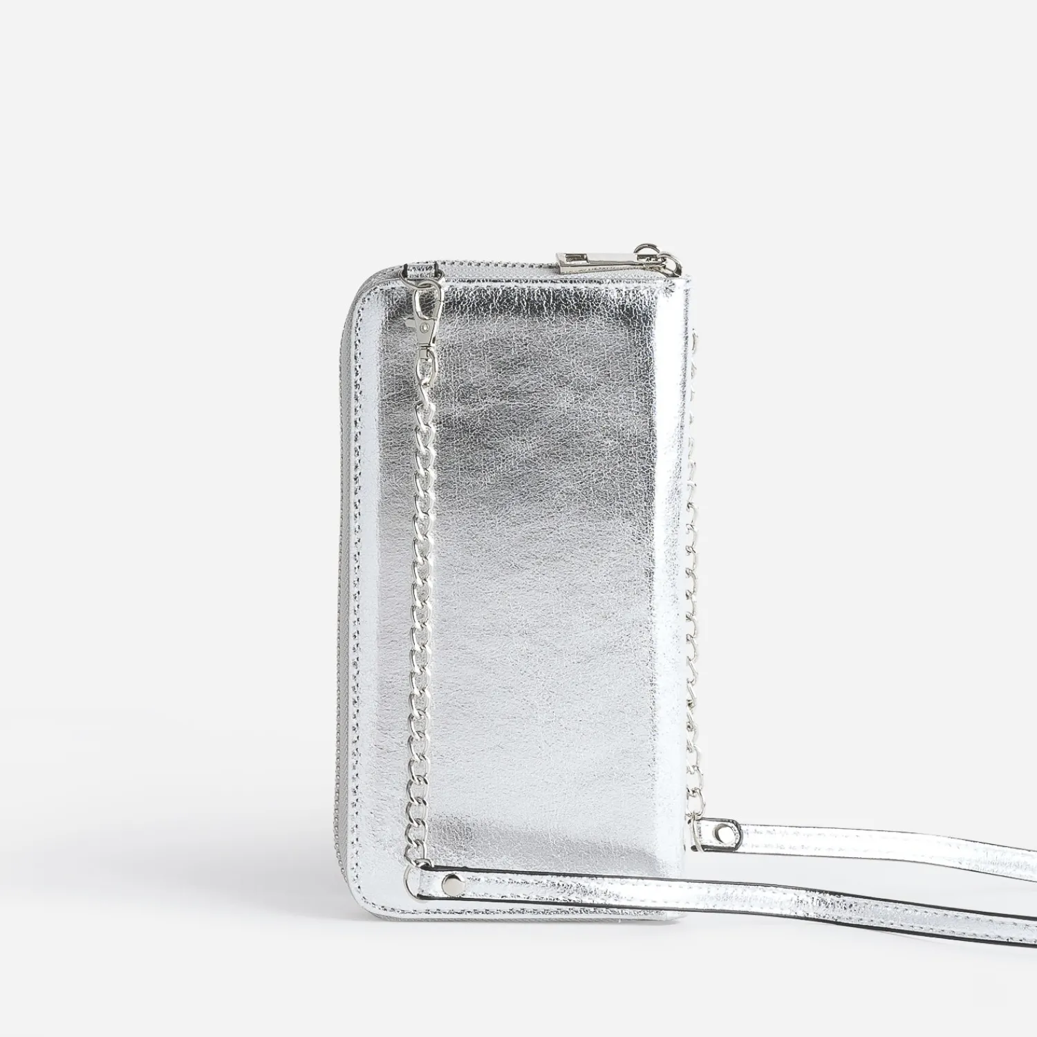 Texto Petite Maroquinerie^Pochette-téléphone métallisé ARGENT