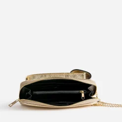 Texto Pochettes|Petite Maroquinerie^Pochette-téléphone dé métallisé OR