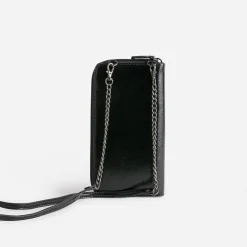 Texto Petite Maroquinerie^Pochette-téléphone glacé NOIR