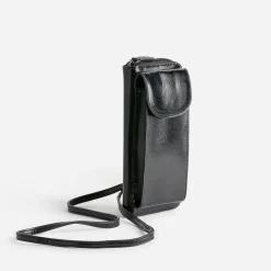 Texto Petite Maroquinerie^Pochette-téléphone glacé NOIR