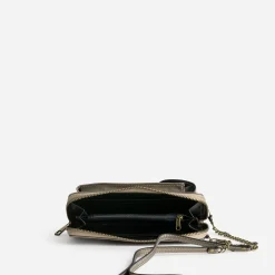Texto Petite Maroquinerie^Pochette-téléphone taupe métallisé MARRON