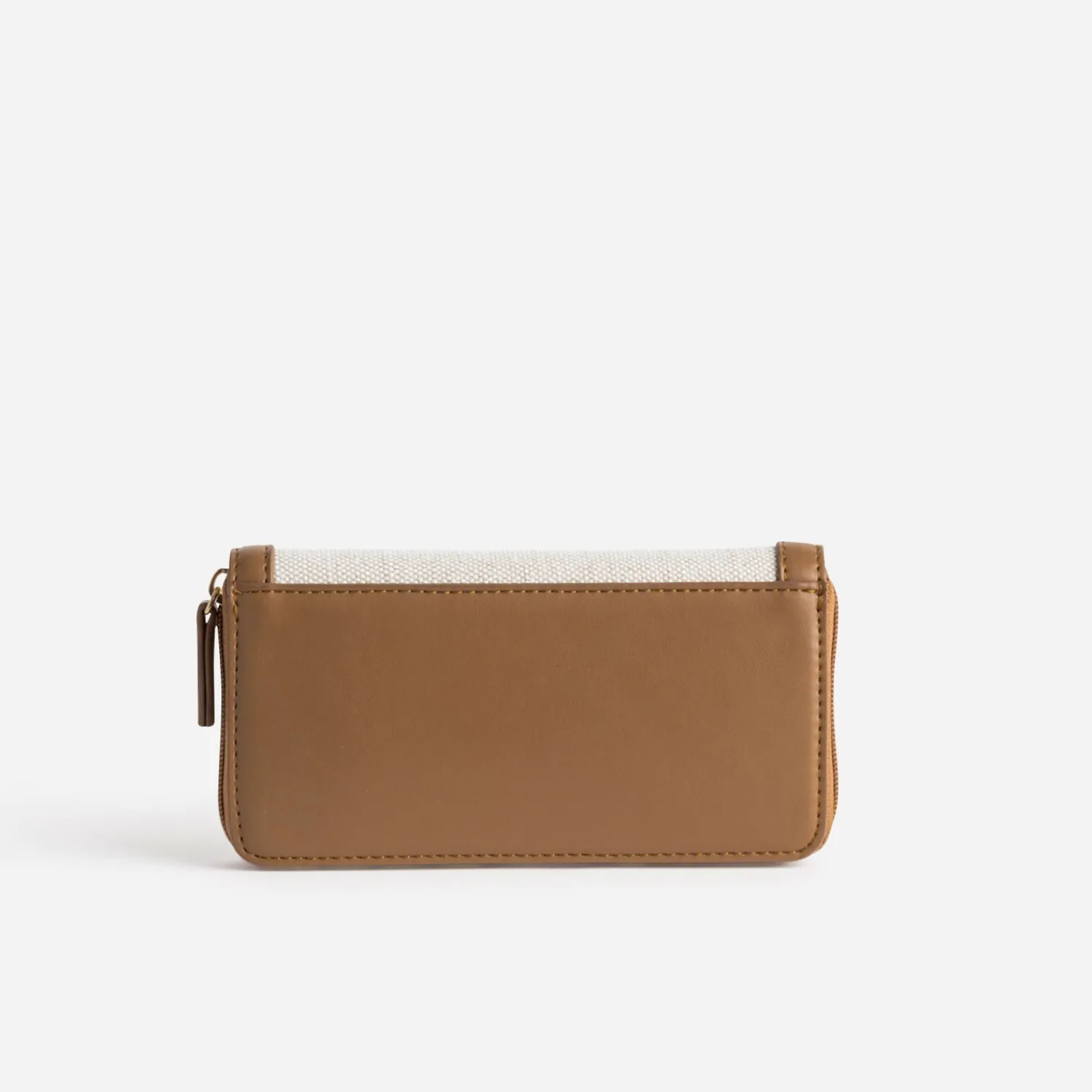 Eram Petite Maroquinerie^Portefeuille beige et cognac bi-matière CAMEL