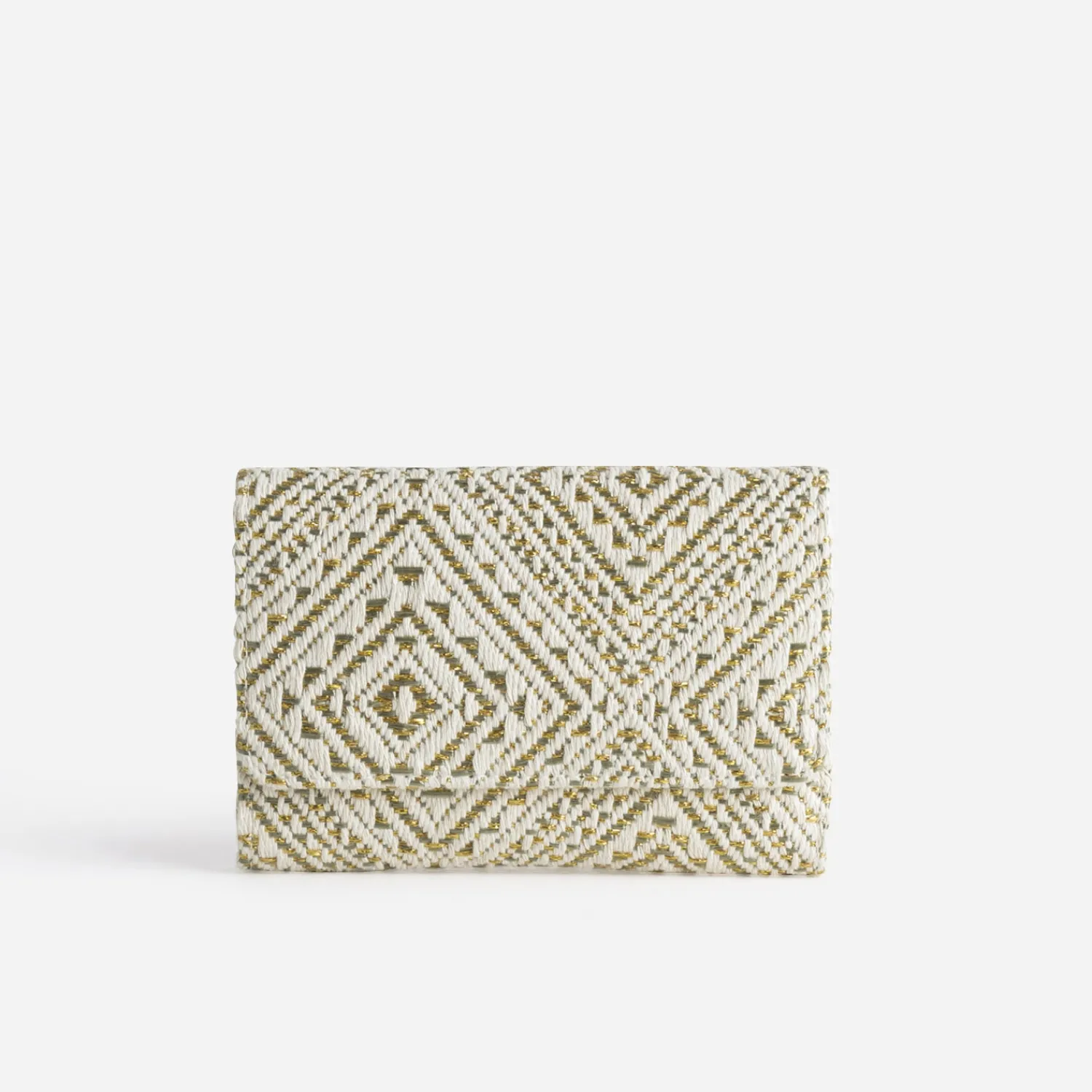 Eram Petite Maroquinerie^Portefeuille écru tressage et doré KAKI