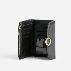 Eram Petite Maroquinerie^Portefeuille détail anneau métal doré NOIR
