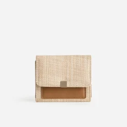 Eram Petite Maroquinerie^Porte-monnaie tressé et camel BEIGE