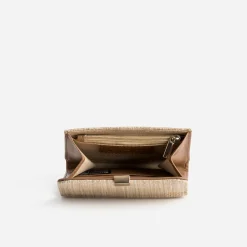 Eram Petite Maroquinerie^Porte-monnaie tressé et camel BEIGE