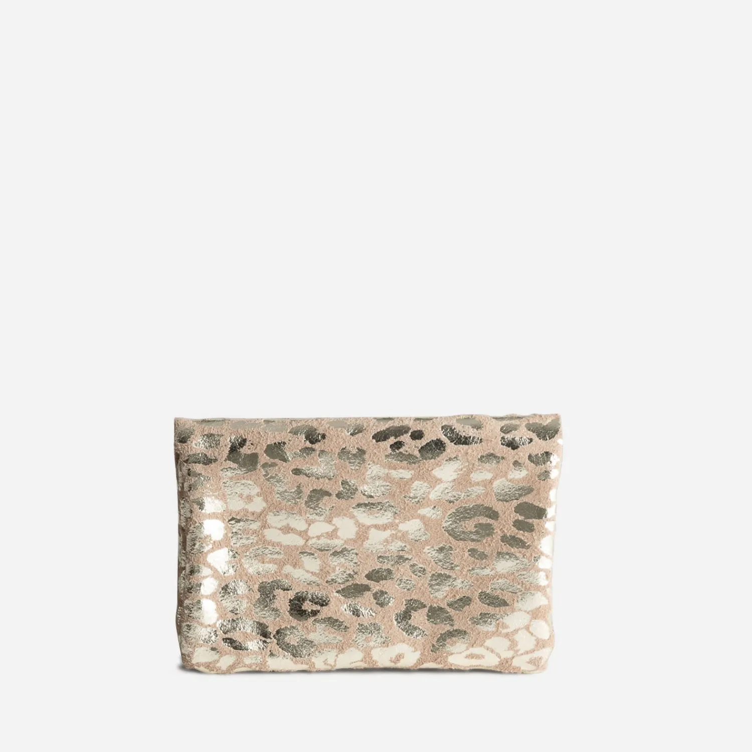 Texto Capsule Maroquinerie Cuir|Petite Maroquinerie^Porte-monnaie cuir velours motif doré BEIGE
