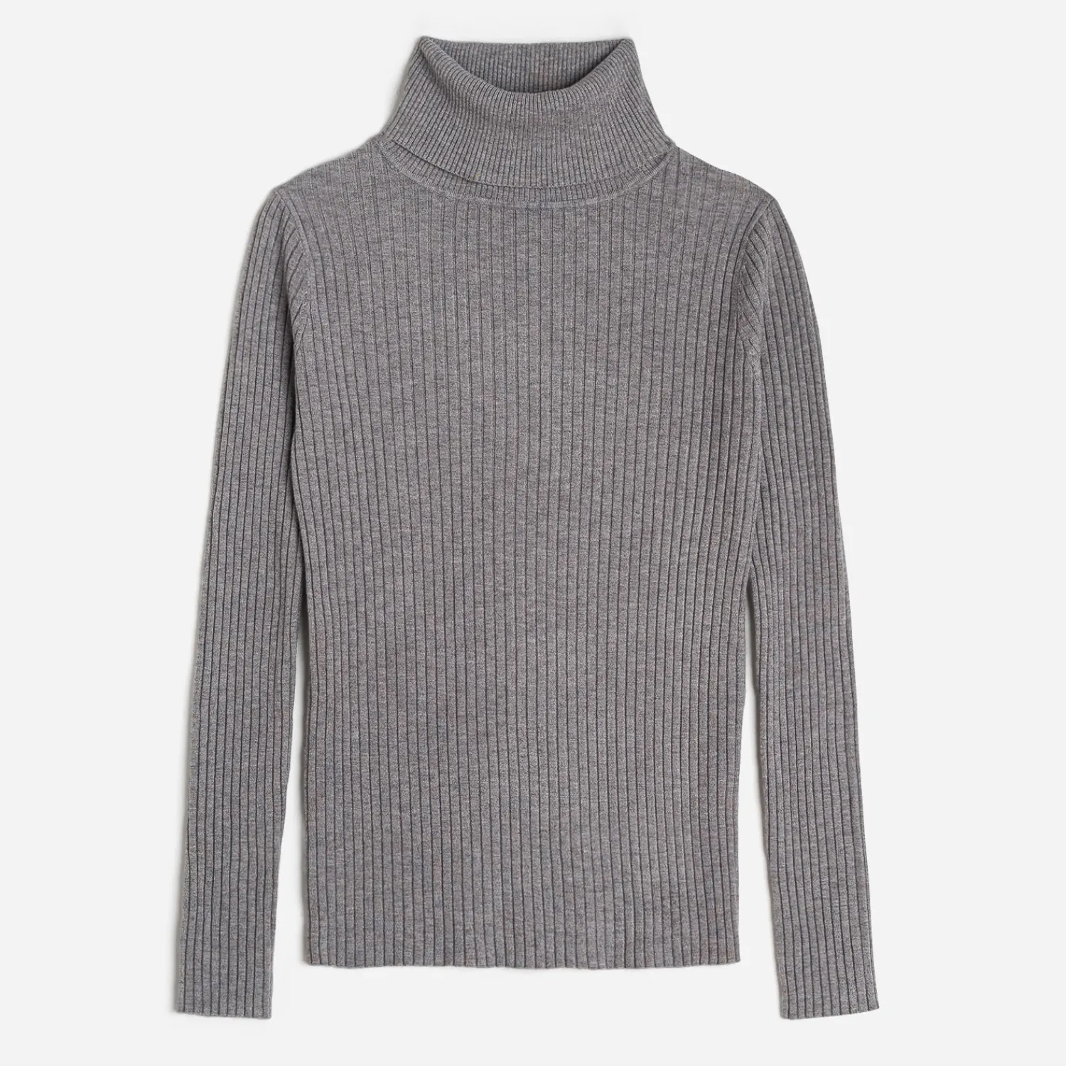 Texto Pulls^Pull côtelé à col roulé GRIS
