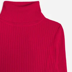 Texto Pulls^Pull côtelé à col roulé ROUGE