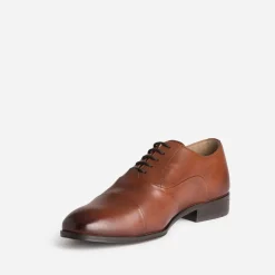 Eram Chaussures De Ville^Richelieu cuir bout droit COGNAC