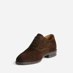 Eram Chaussures De Ville^Richelieu cuir velours à bout droit MARRON