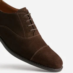 Eram Chaussures De Ville^Richelieu cuir velours à bout droit MARRON