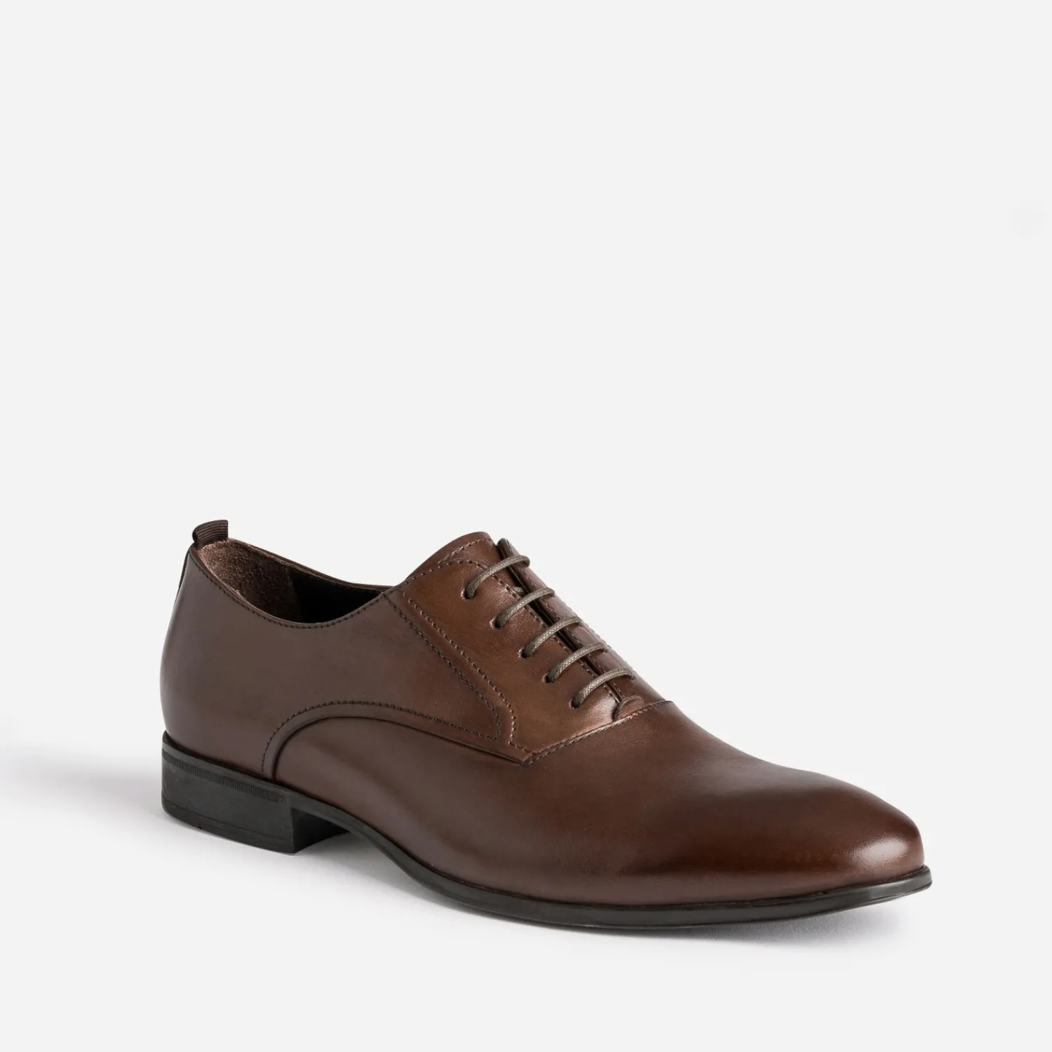 Eram Chaussures De Ville^Richelieu marron en cuir COGNAC
