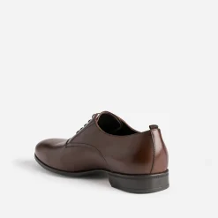 Eram Chaussures De Ville^Richelieu marron en cuir COGNAC