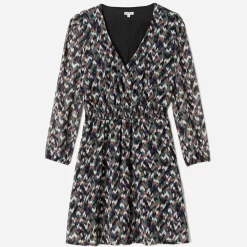 Texto Robes^Robe e à motif ethnique BLEU