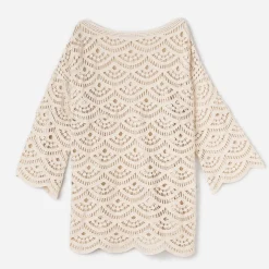 Texto Robes^Robe écrue façon macramé BEIGE