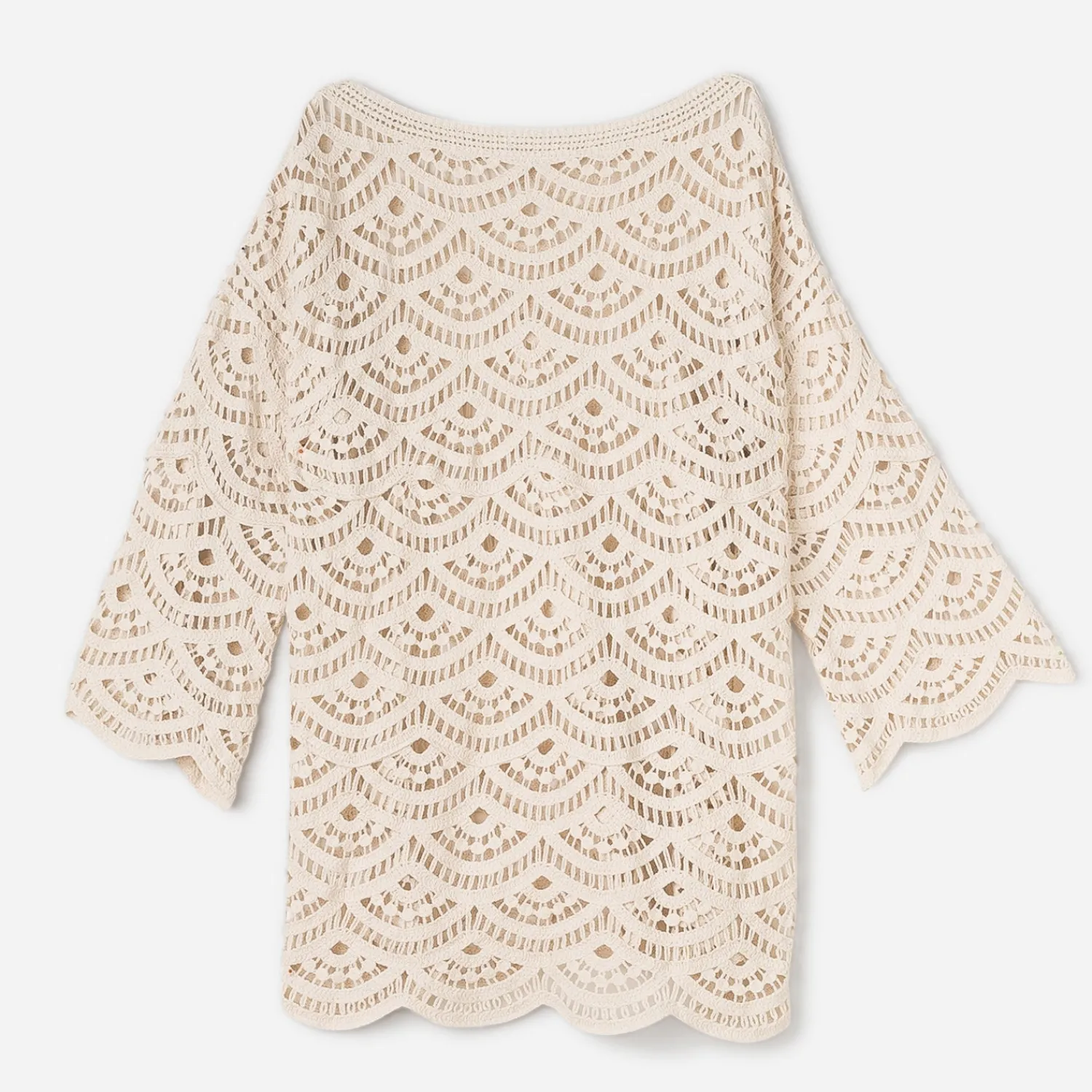 Texto Robes^Robe écrue façon macramé BEIGE