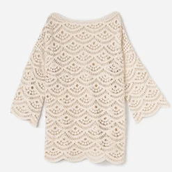 Texto Robes^Robe écrue façon macramé BEIGE