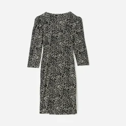 Texto Robes^Robe e drapée à imprimé animalier NOIR