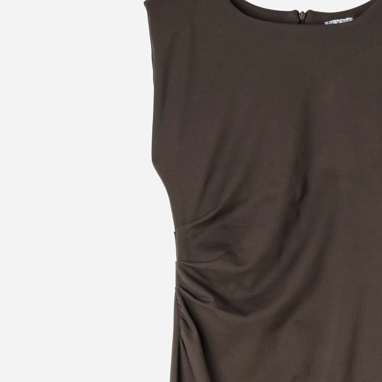 Texto Robes^Robe-tube longue chocolat MARRON