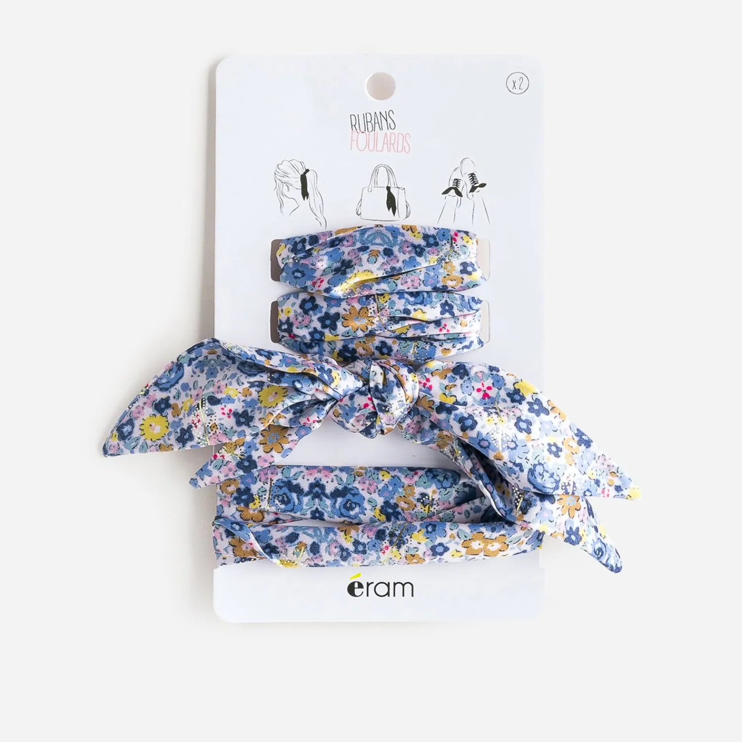 Eram Autres Accessoires^Rubans-foulards s à imprimé fleurs BLEU
