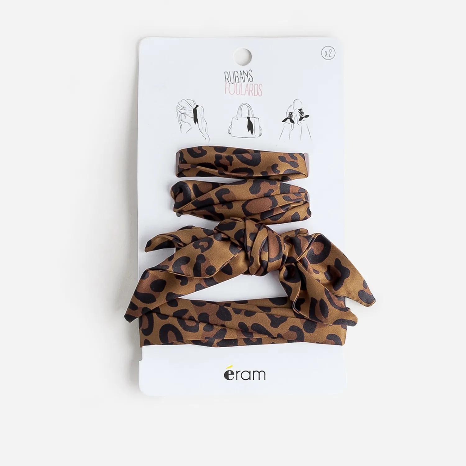 Eram Autres Accessoires^Rubans-foulards à motif léopard CAMEL