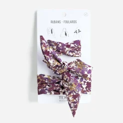 Texto Autres Accessoires^Rubans-foulards prune à imprimé fleuri VIOLET