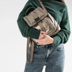 Texto Sacs À Dos|Sacs À Main^Sac à dos bronze matelassé MARRON