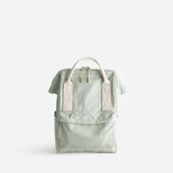 Texto Sacs Cabas|Sacs À Dos^Sac à dos sauge et écru en toile VERT