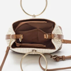 Eram Sacs À Main^Sac à main bi matière camel et effet tressé BEIGE
