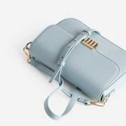 Eram Sacs À Main^Sac à main baby blue métalleries dorées BLEU