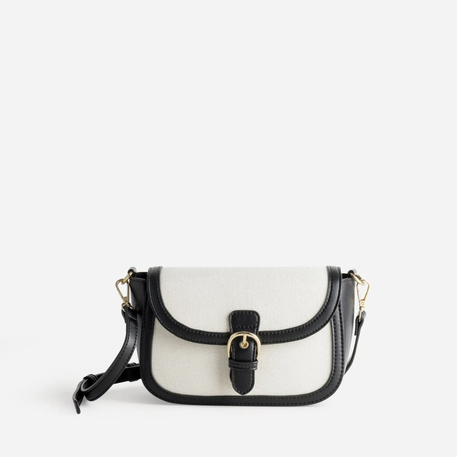 Eram Sacs À Main^Sac à main bi-matière et textile beige NOIR