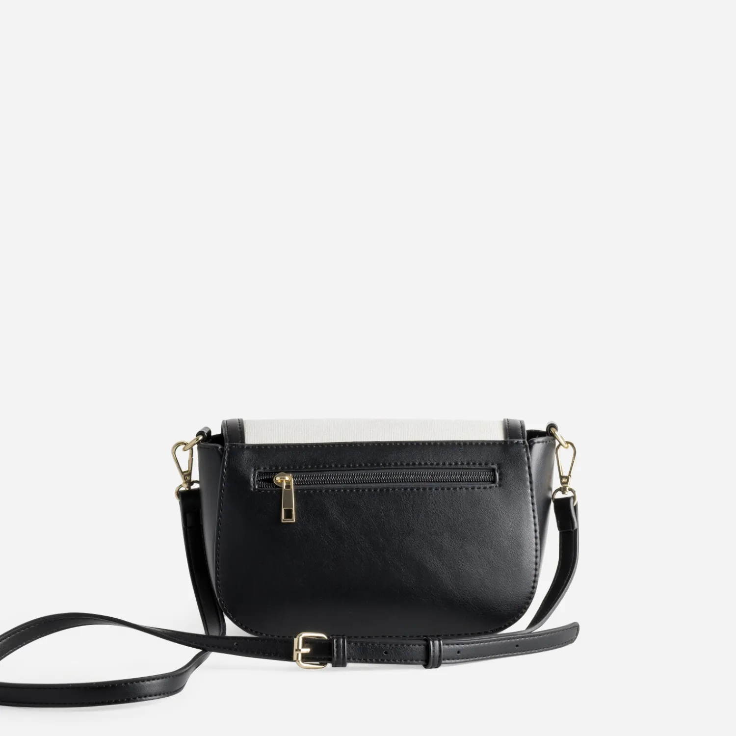 Eram Sacs À Main^Sac à main bi-matière et textile beige NOIR