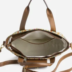 Eram Sacs Cabas^Sac à main et tressage multicolore CAMEL