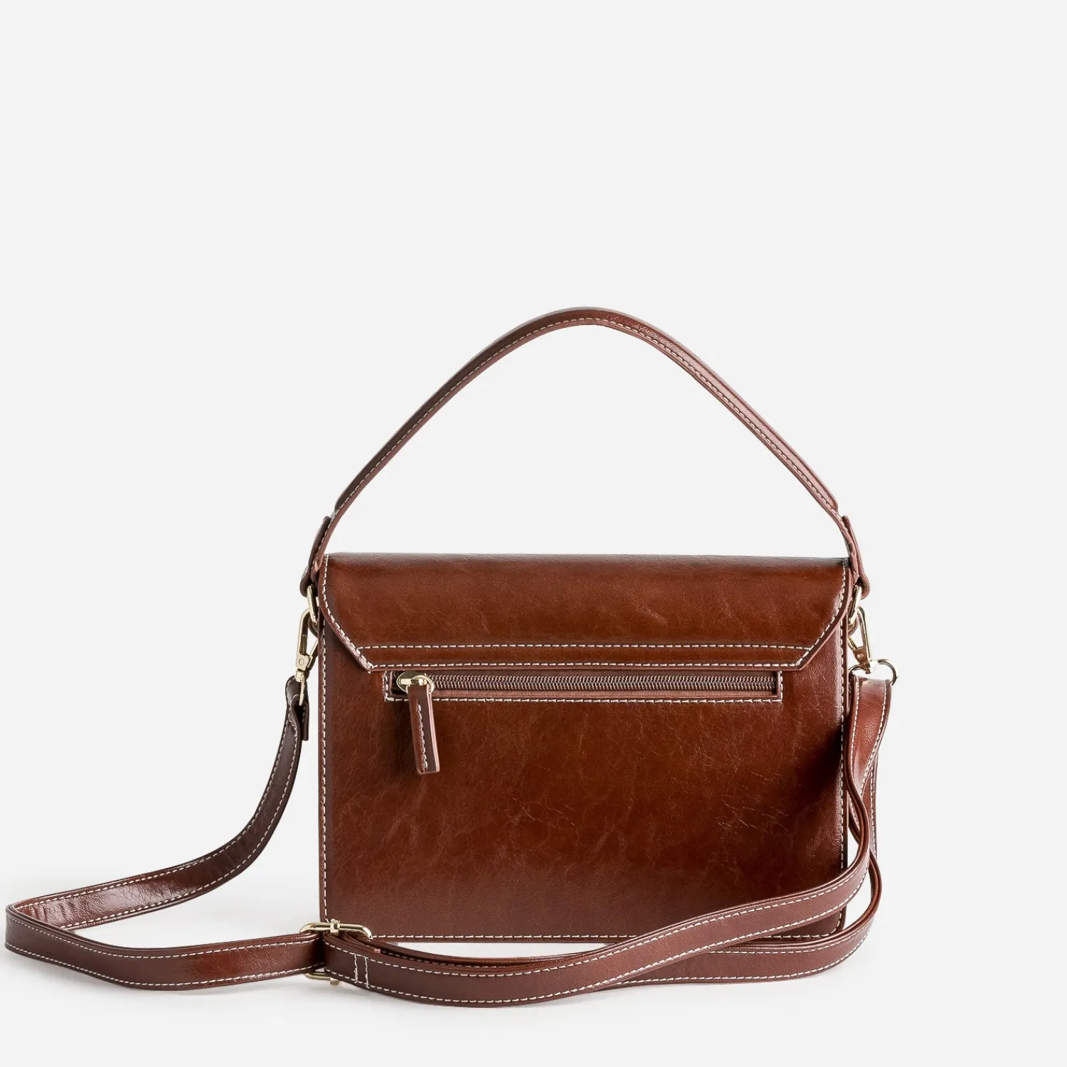 Eram Sacs À Main^Sac à main motif pied-de-poule COGNAC