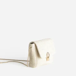 Eram Sacs À Main^Sac à main écru tressé détails dorés BEIGE