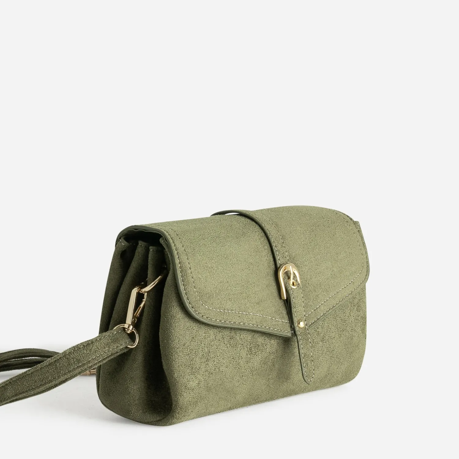 Eram Sacs À Main^Sac à main kaki suédé VERT