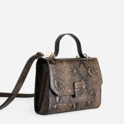 Eram Sacs À Main^Sac à main imprimé effet python MARRON