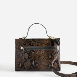 Eram Sacs À Main^Sac à main imprimé effet python MARRON