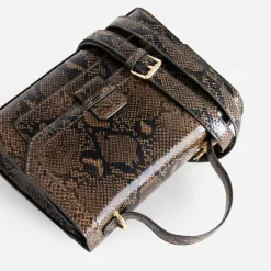 Eram Sacs À Main^Sac à main imprimé effet python MARRON